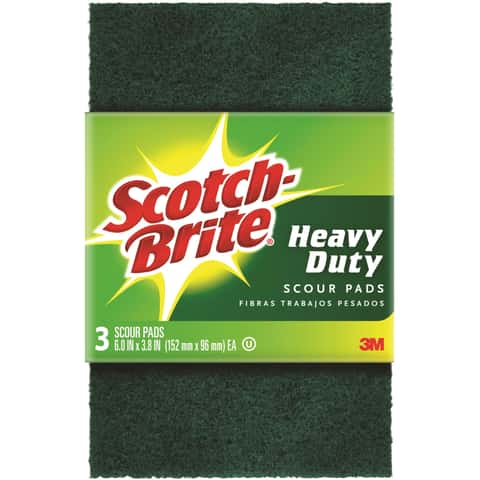  Scotch Brite 3M Heavy Duty Scouring Pads 6X 9 Heavy Duty  Scouring Power Of Scotch-Brite (20 Pack) : Health & Household