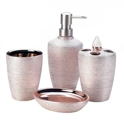 Accent Plus Rose Gold Porcelain Bath Accessory Set