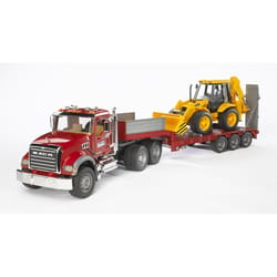 Bruder Mack Truck with JCB Loader Toy Multicolored