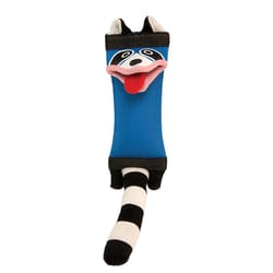 Hyper Pet Firehose Friends Blue Canvas Raccoon Squeak Dog Toy 1 pk