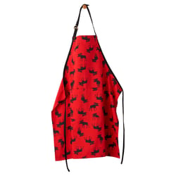 Little Blue House Red Cotton Apron