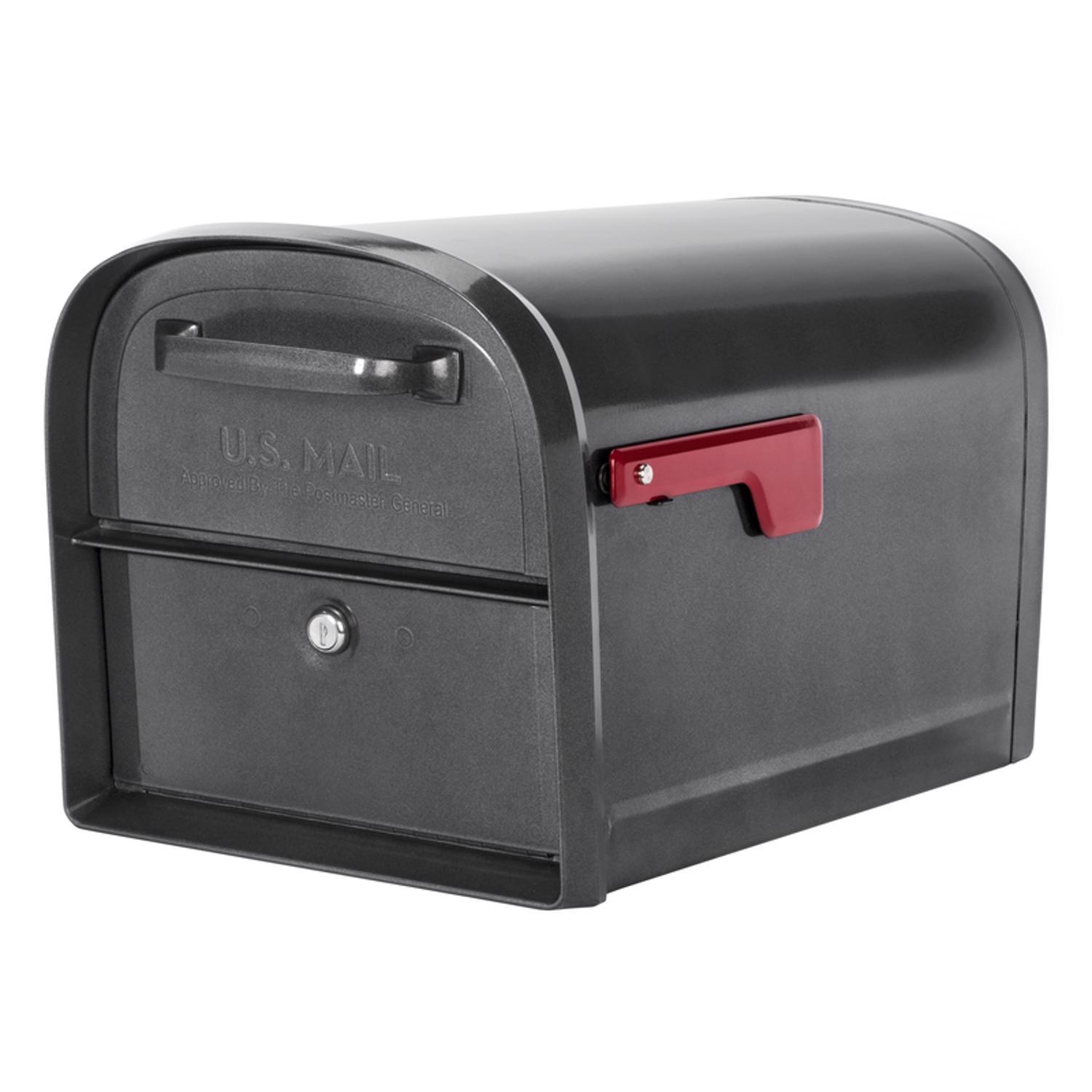 architectural mailboxes oasis classic galvanized steel post mount pewter mailbox