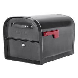 Architectural Mailboxes Oasis Classic Galvanized Steel Post Mount Pewter Mailbox
