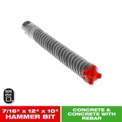 Diablo Rebar Demon 7/16 in. X 12 in. L Carbide Hammer Drill Bit SDS-Plus Shank 1 pk