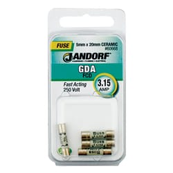 Jandorf GDA 3.15 amps Fast Acting Fuse 2 pk