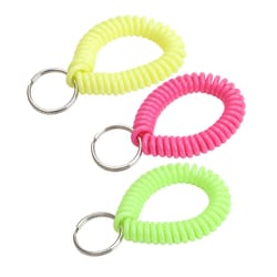 Lucky Line 2 in. D Vinyl Assorted Wrist Coil Keychain