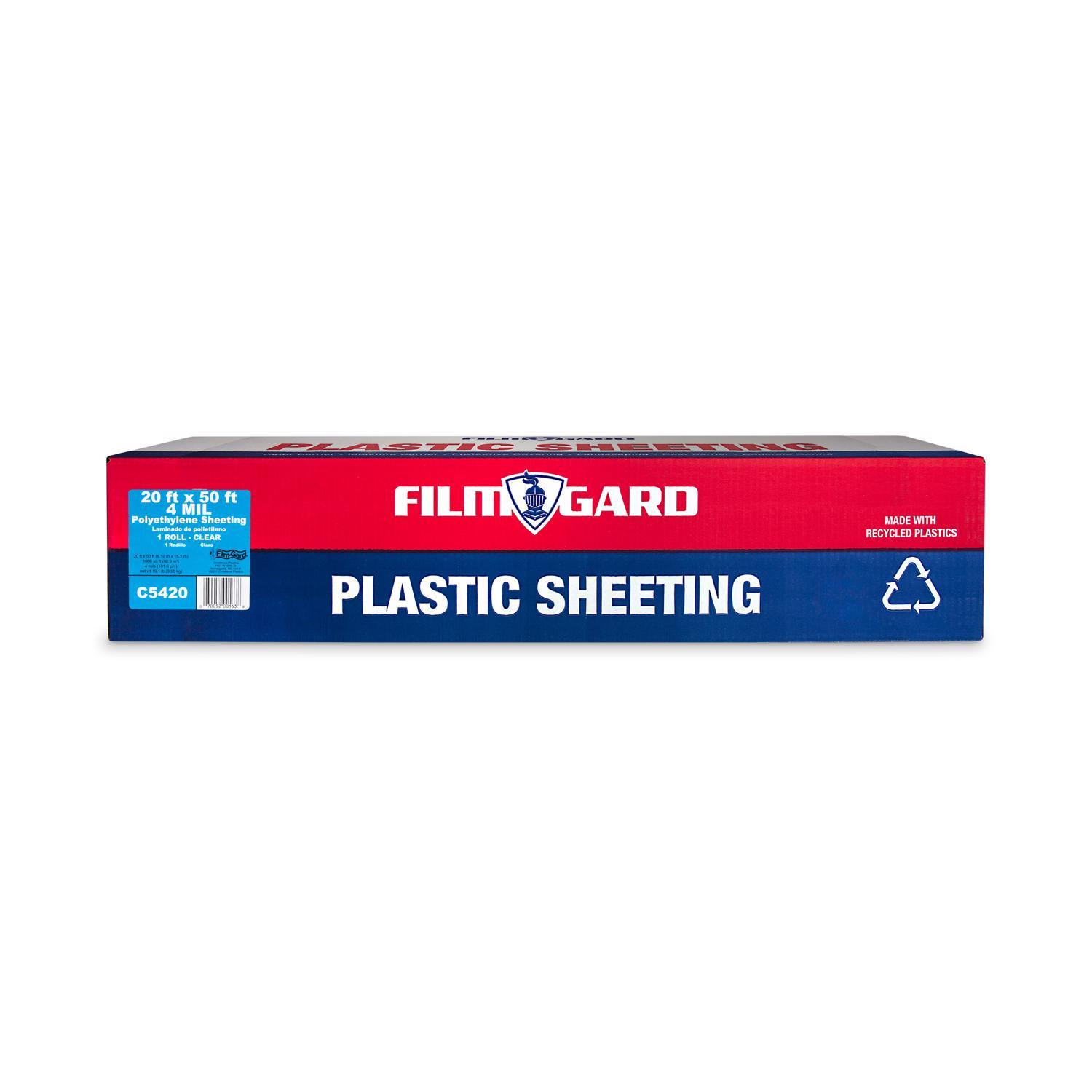 Film-Gard Plastic Sheeting 4 mil X 20 ft. W X 50 ft. L Polyethylene Clear 1 pk Sansujyuku sansujyuku.com