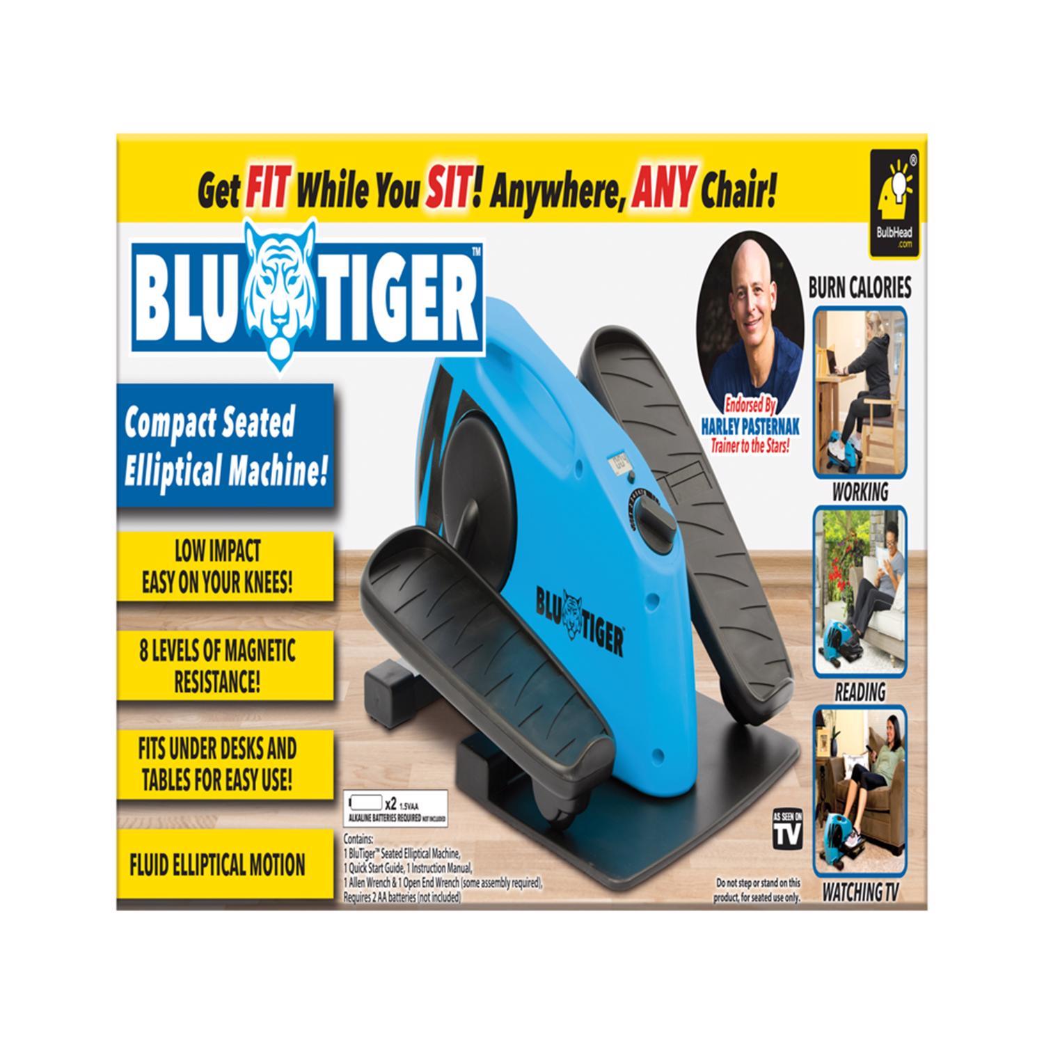 Blue popular Tiger Compact Seated Elliptical Machine