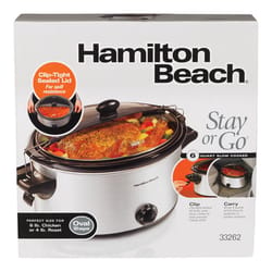 Hamilton Beach 6 qt Silver Stainless Steel Slow Cooker