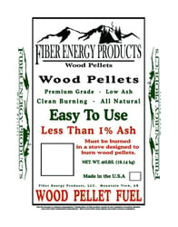 Fiber Energy Oak Wood Pellet Fuel 40 lb