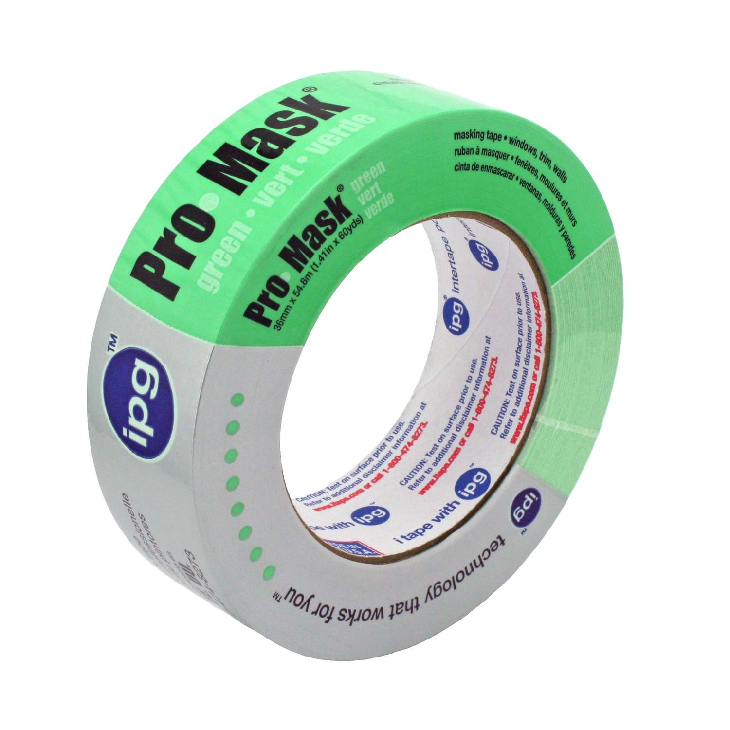 IPG ProMask 1.41 in. W x 60 yd. L Green Medium Strength Masking Tape 1
