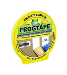 FrogTape  0.94 in. W x 60 yd. L Yellow  Low Strength  Painter's Tape  1 pk 