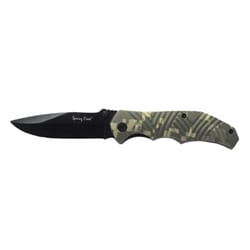 Spring Creek Products Press and Flip Folding Knife Camouflage 1 pc