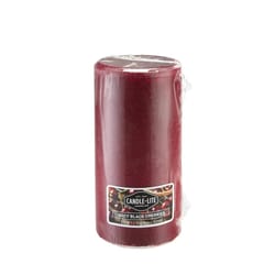 Candle Lite Burgundy Juicy Black Cherries Scent Pillar Candle