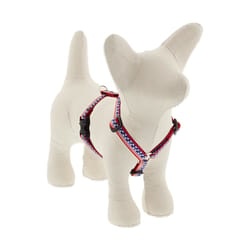 LupinePet Holiday Multicolored Stars and Stripes Nylon Dog Harness