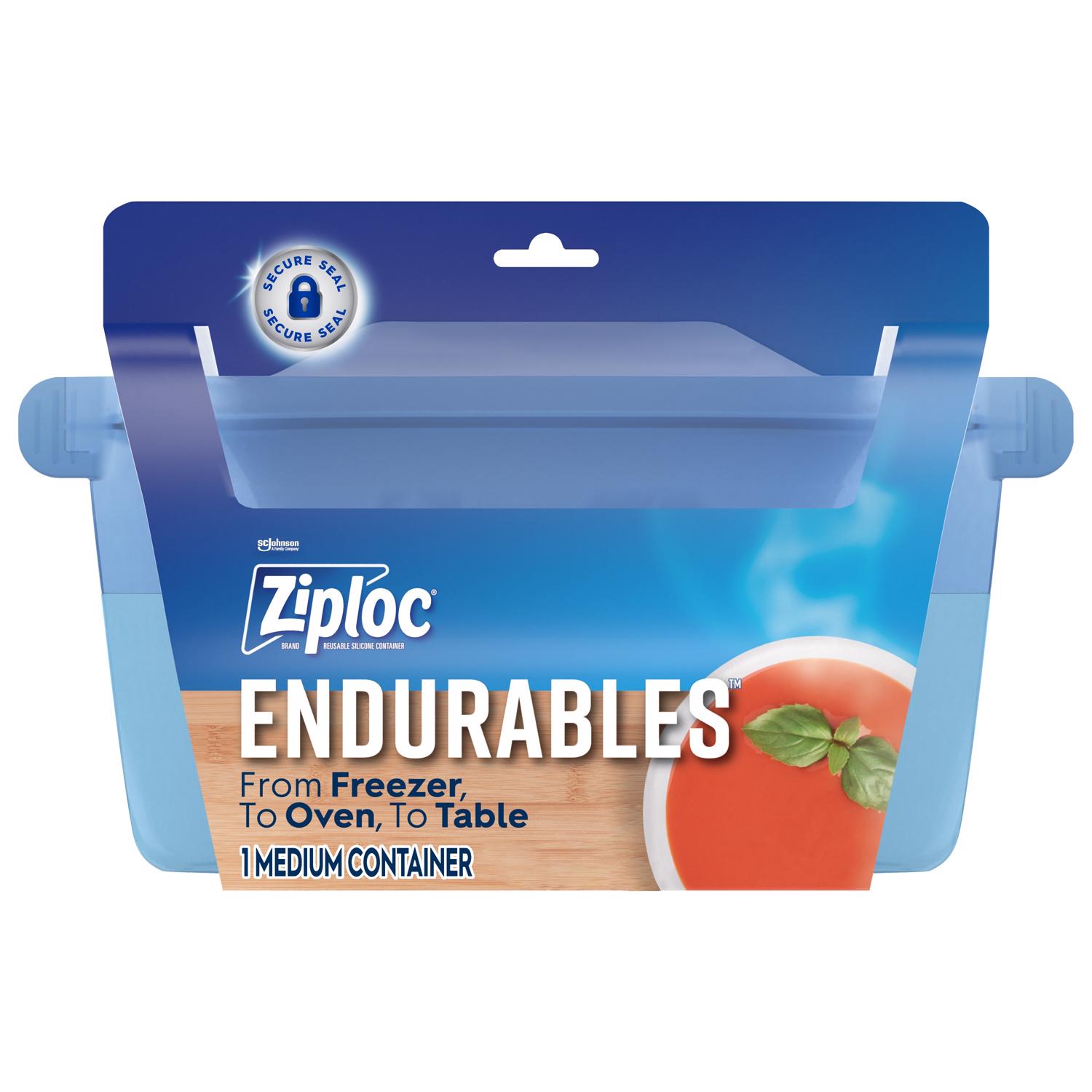 Photos - Other Accessories Ziploc Endurables 32 oz Blue Food Storage Container 1 pk 09245 