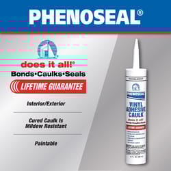 Phenoseal Clear Vinyl All Purpose Adhesive Caulk 10 oz