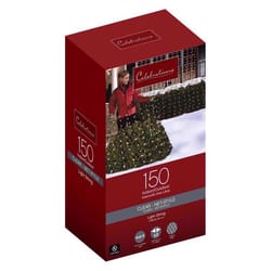 Celebrations Red Incandescent Mini Clear 150 ct Net Christmas Lights 6 ft.