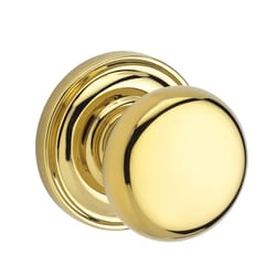 Baldwin Reserve Round Knob Polished Brass Passage Lockset 2 in.