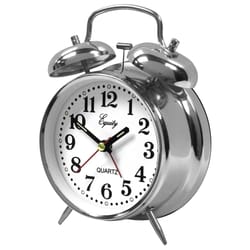 La Crosse Technology Equity 2.25 in. Silver Alarm Clock Analog Battery Operated