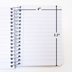 Bazic Products 4 in. W X 5-1/2 in. L Wide Ruled Side-Spiral Assorted Poly Cover Fat Book