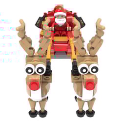 NovaBrix Santa Sleigh & Reindeer Block Set Multicolored 210 pc
