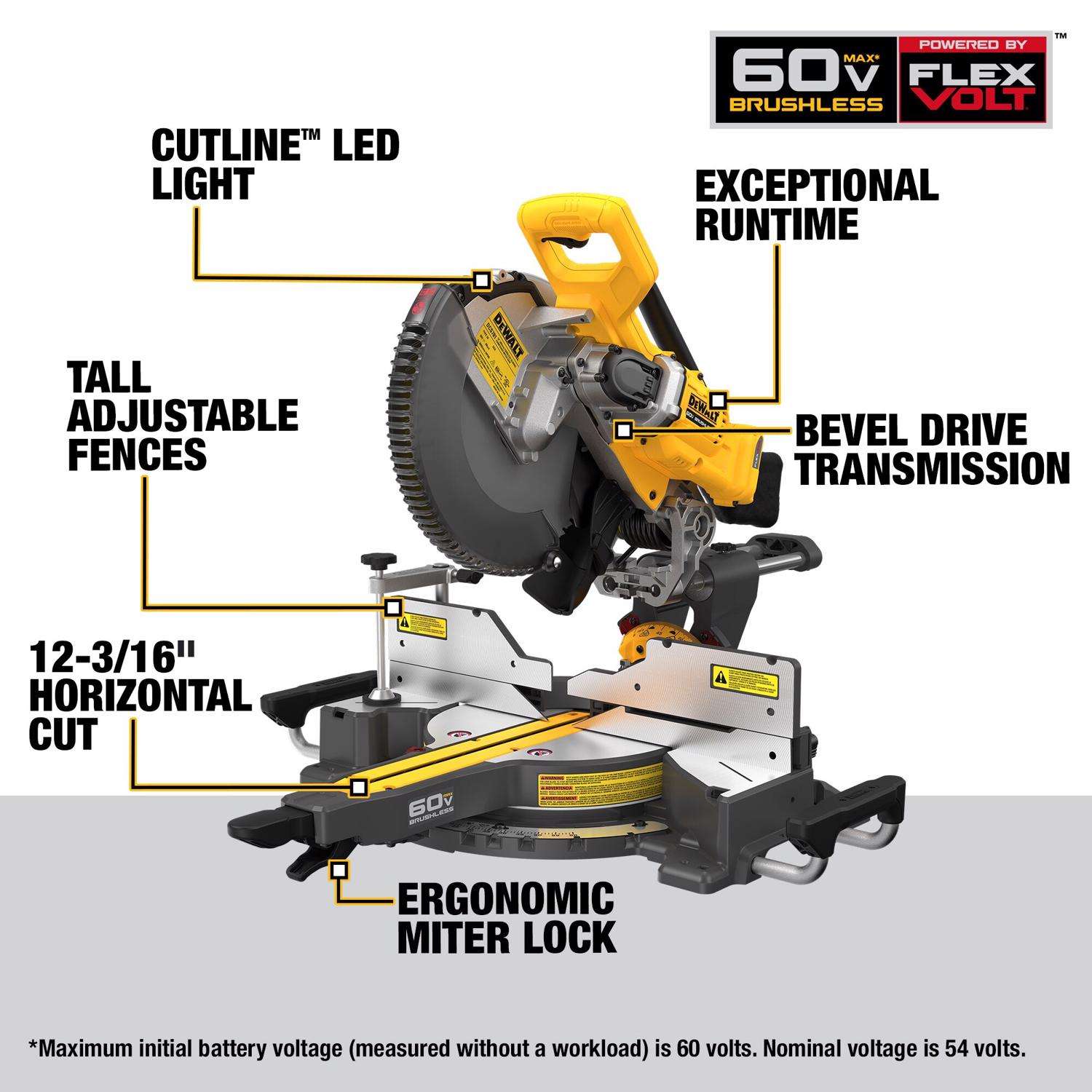 Dewalt flexvolt sliding compound miter saw sale