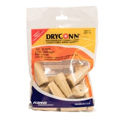 King Innovation DryConn Copper Wire Underground Wire Connector Tan 15 pk