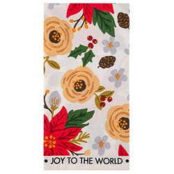 Karma Multicolored Cotton Poinsettia Tea Towel 1 pk