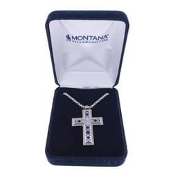 Montana Silversmiths Men's American Legends Mosaic Cross Multicolored Necklace Brass Water Resistant