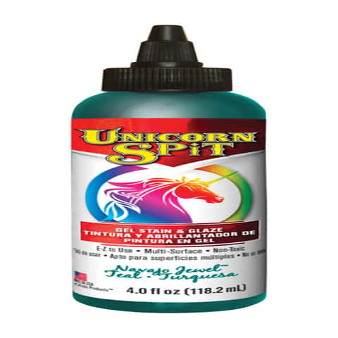 Unicorn Spit Flat Navajo Jewel Teal Gel Stain and Glaze 4 oz - Ace Hardware