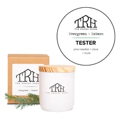 The Rustic House Not for Resale White Evergreen/Embers Scent Tester Candle 8 oz