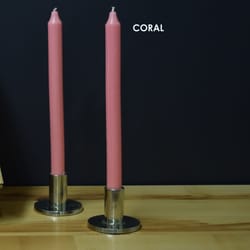 Kiri Tapers Coral Unscented Scent Taper Candle