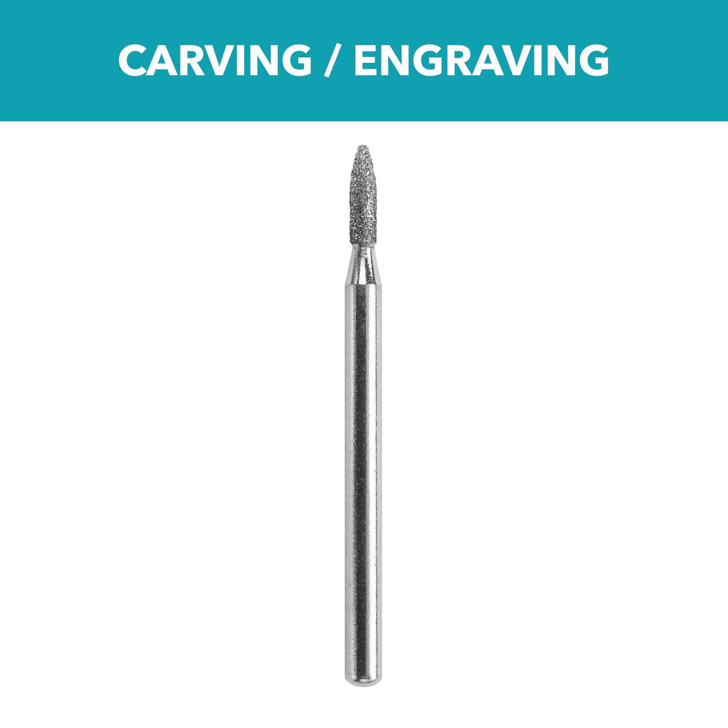 Dremel 1/8 in. D X 3/32 in. L Diamond Coated Diamond Wheel Point Bit ...
