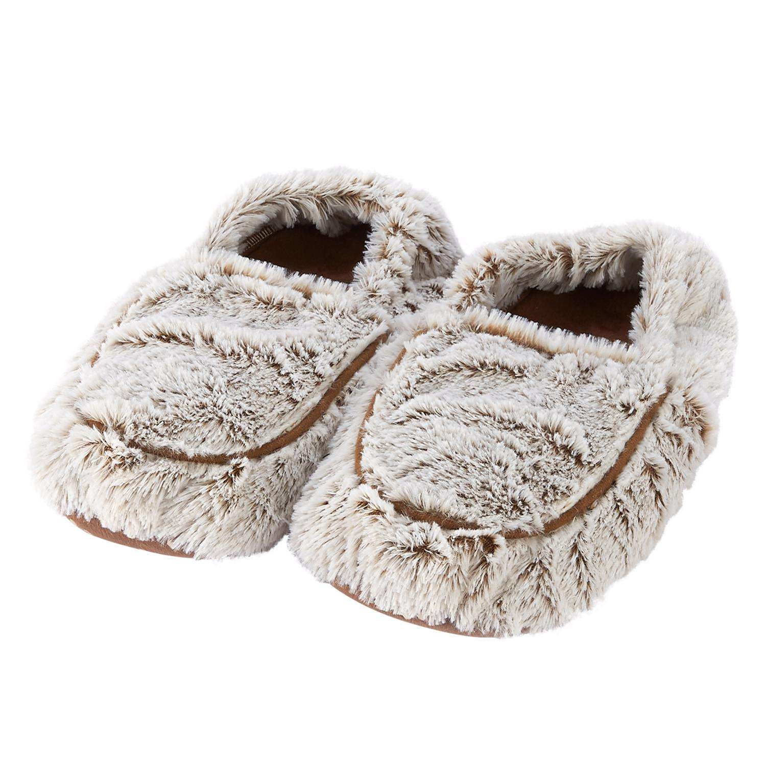 Warmies Marshmallow Slippers Brown/Gray Ace Hardware