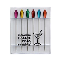 Prodyne Multicolored Stainless Steel Cocktail Picks