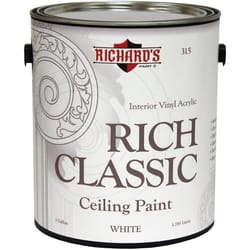 Richard's Paint Rich Classic Flat Ceiling White Water-Based Ceiling Paint Interior 1 gal
