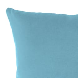 Jordan Manufacturing Aqua Polyester Throw Pillow 4 in. H X 18 in. W X 18 in. L