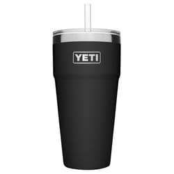 YETI Rambler 26 oz Black BPA Free Straw Cup