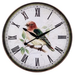 Westclox 12 in. L X 12 in. W Indoor Classic Analog Wall Clock Glass/Plastic Black/White