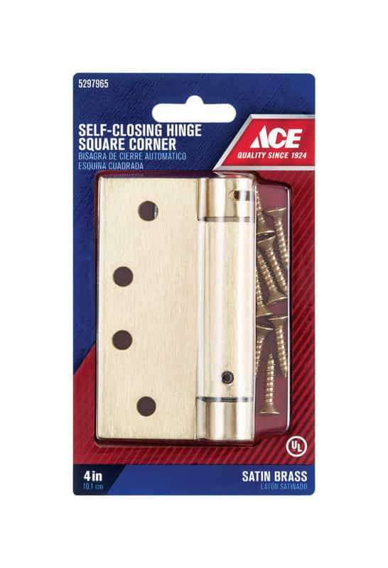 Ace 4 in. L Brass Residential Hinge 1 pk Ace Hardware