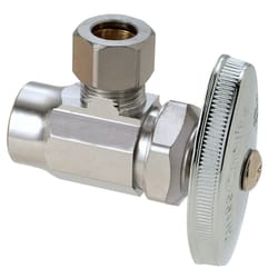 BrassCraft 1/2 in. FPT outlets X 3/8 in. MPT Brass Shut-Off Valve