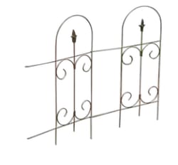 Living Accents 97 in. L X 32 in. H Steel Black Garden Fence