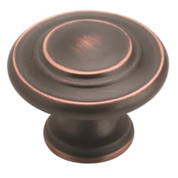 Amerock Inspirations Round Cabinet Knob 1-1/4 in. D 1 in. Oil Rubbed Bronze 10 pk