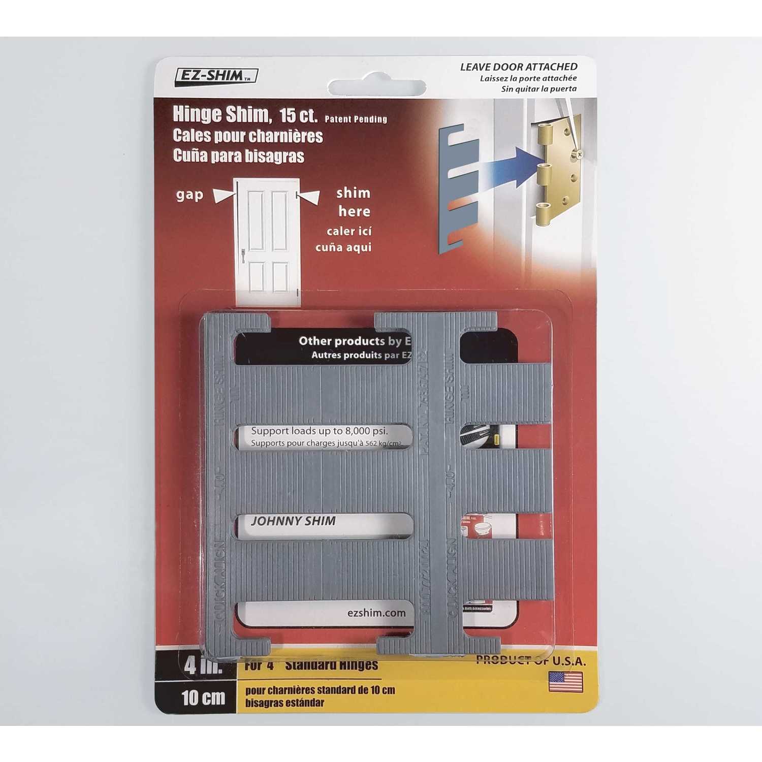 Ez Shim 1 3 In W X 4 In L Plastic Hinge Shim 15 Pk Ace Hardware