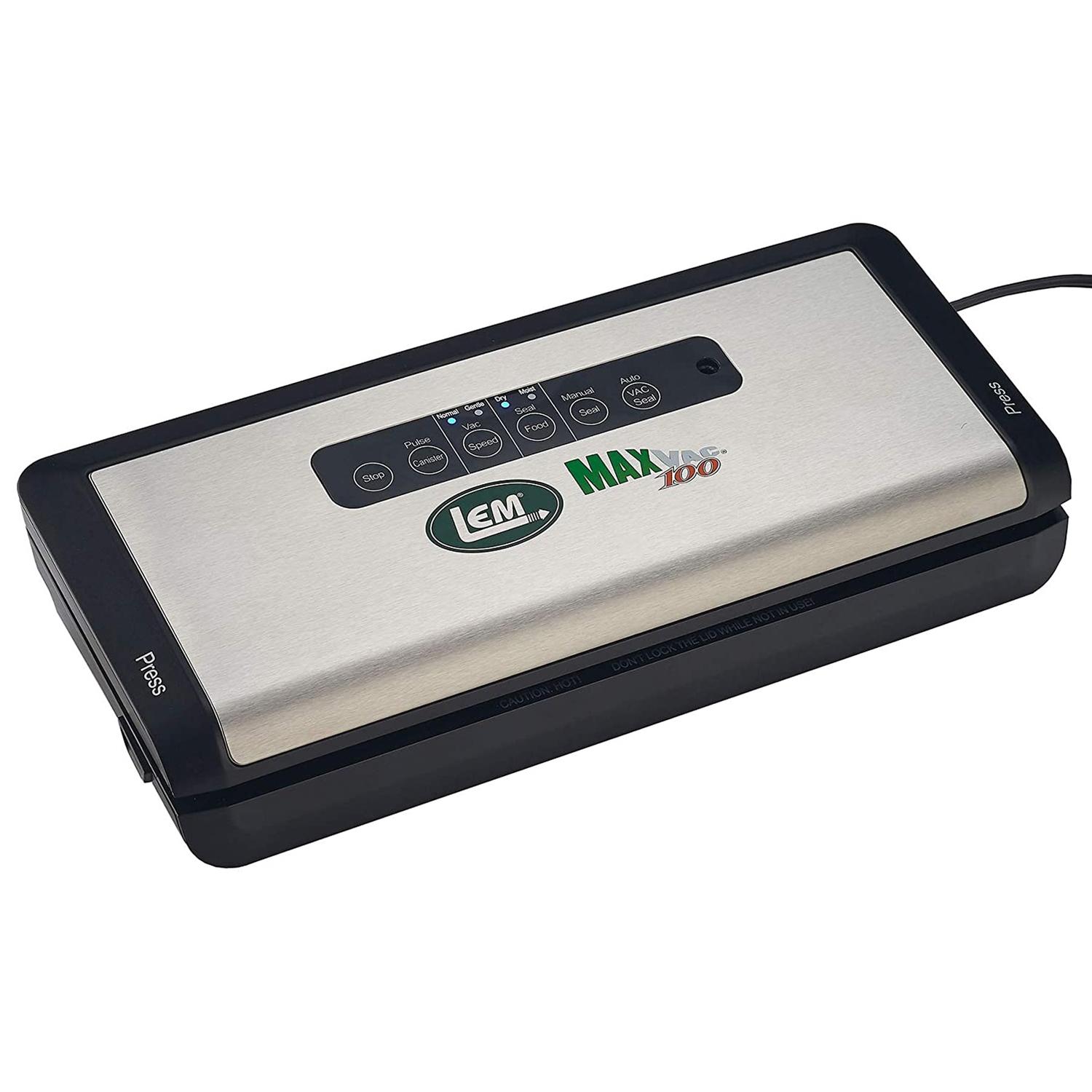 LEM MaxVac 100 Black/Silver Food Vacuum Sealer Sansujyuku sansujyuku.com