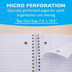 Bazic Products 10-1/2 in. W X 8 in. L Wide Ruled Side-Spiral Assorted Notebook