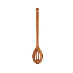 Sabatier 14 in. L Brown Wood Slotted Spoon