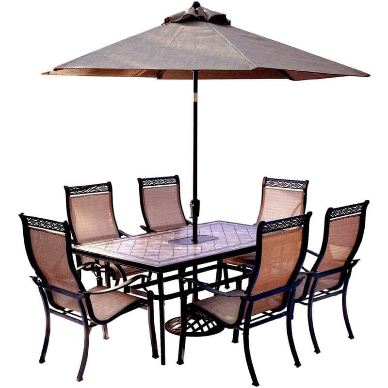 Hanover Monaco Monaco 7 Pc Bronze Aluminum Patio Set Ace Hardware