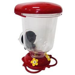 North States Hummingbird 20 oz Plastic Window Mount Nectar Bird Feeder 2 ports